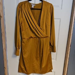 H&M Mustard Long Sleeve Dress